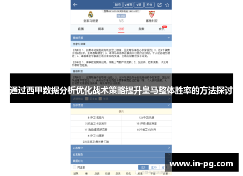 通过西甲数据分析优化战术策略提升皇马整体胜率的方法探讨 通过西甲数据分析优化战术策略提升皇马整体胜率的方法探讨